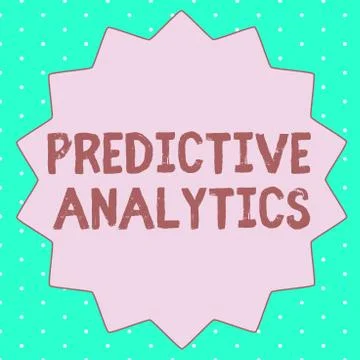 Text sign showing Predictive Analytics. Conceptual photo Optimize Collection Stock Illustration