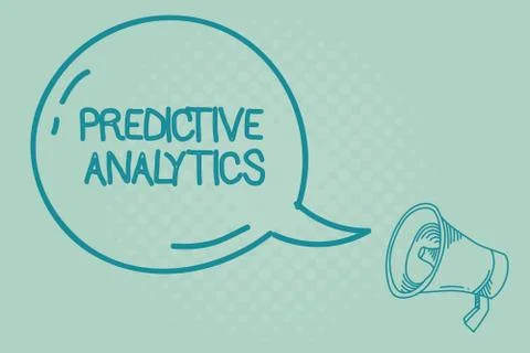 Text sign showing Predictive Analytics. Conceptual photo Optimize Collection Stockillustratie
