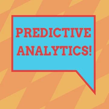 Text sign showing Predictive Analytics. Conceptual photo Method to forecast Stock Illustration