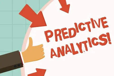 Text sign showing Predictive Analytics. Conceptual photo Method to forecast Stock Illustration