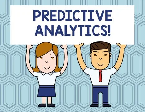 Text sign showing Predictive Analytics. Conceptual photo Optimize Collection Stock Illustration