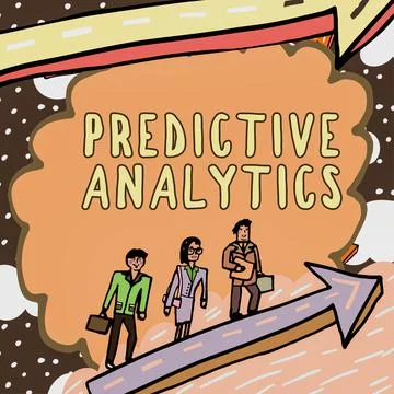 Text sign showing Predictive Analytics. Conceptual photo Optimize Collection Stock Illustration