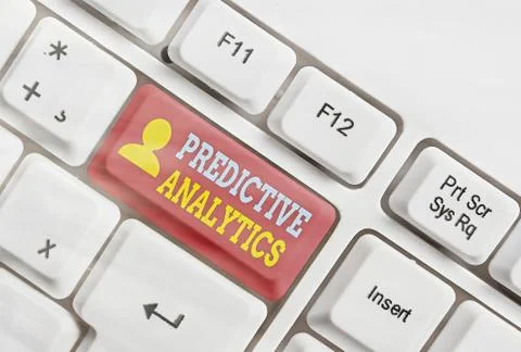 Text sign showing Predictive Analytics. Conceptual photo Optimize Collection Foto stock
