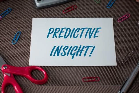 Text sign showing Predictive Insight. Conceptual photo Proactive Fault 库存照片