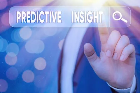 Text sign showing Predictive Insight. Conceptual photo Proactive Fault 写真素材