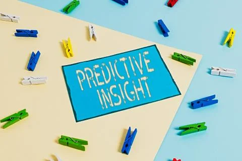 Text sign showing Predictive Insight. Conceptual photo Proactive Fault 写真素材