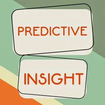 Text sign showing Predictive InsightProactive Fault Management System an Early Stock Illustration