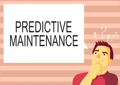 Text sign showing Predictive Maintenance. Conceptual photo Predict when Equip 스톡 일러스트