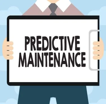 Text sign showing Predictive Maintenance. Conceptual photo Predict when 스톡 일러스트