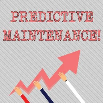 Text sign showing Predictive Maintenance. Conceptual photo maintenance strategy 스톡 일러스트
