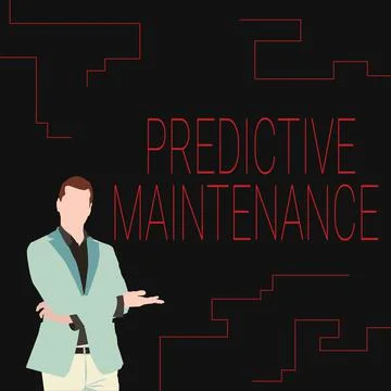 Text sign showing Predictive Maintenance. Business overview Predict when Stock Illustration