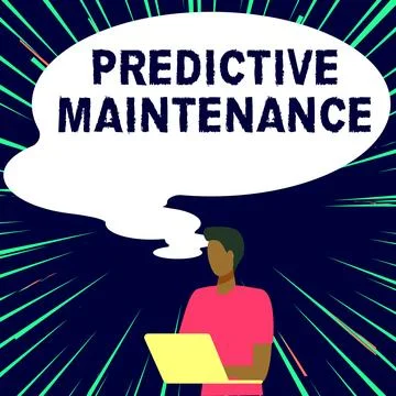 Text sign showing Predictive Maintenance. Business concept Predict when Stock Illustration