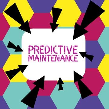 Text sign showing Predictive Maintenance. Word for Predict when Equipment Stock Illustration
