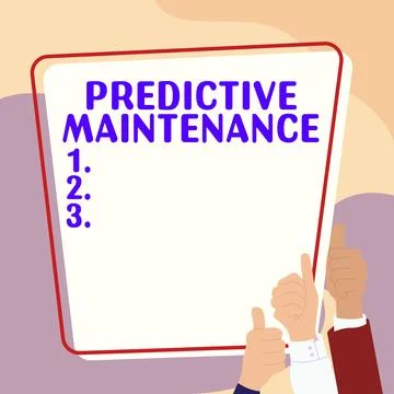 Text sign showing Predictive Maintenance. Concept meaning Predict when Equipment Stock Illustration
