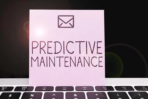 Text sign showing Predictive Maintenance. Business idea Predict when Equipment Stock Photos