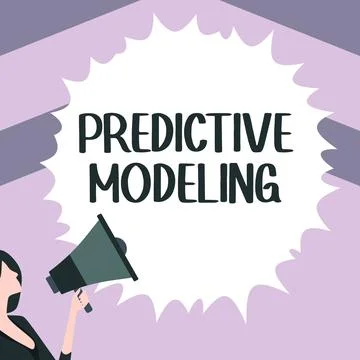 Text sign showing Predictive Modeling. Conceptual photo maintenance strategy Stock Illustration
