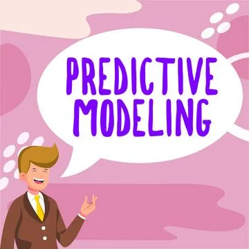 Text sign showing Predictive Modeling. Business idea maintenance strategy driven Stock Illustration