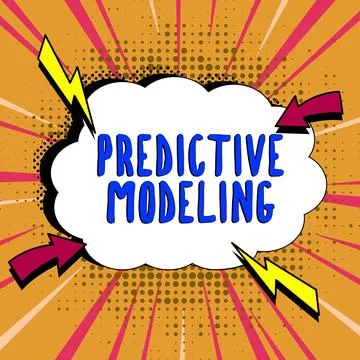 Text sign showing Predictive Modeling. Business overview maintenance strategy Stock Illustration
