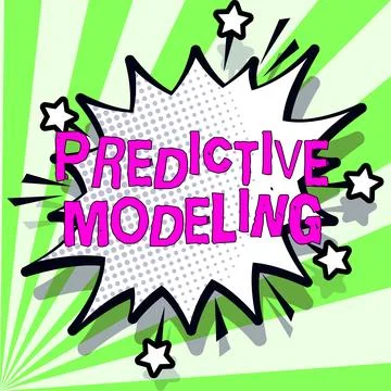 Text sign showing Predictive Modeling. Business idea maintenance strategy driven Stock Illustration