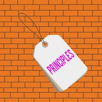 Text sign showing Principles. Conceptual photo fundamental truth that serves as Stockillustratie