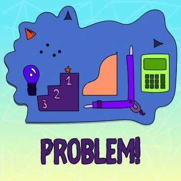 Text sign showing Problem. Conceptual photo Trouble that need to be solved Illustrazione stock