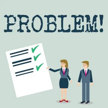 Text sign showing Problem. Conceptual photo Trouble that need to be solved Stock Illustration