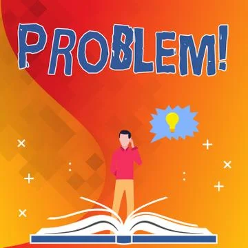 Text sign showing Problem. Conceptual photo Trouble that need to be solved 스톡 일러스트
