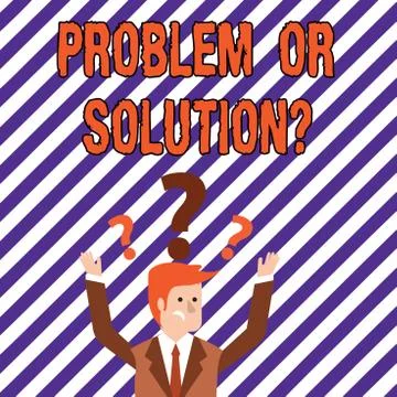 Text sign showing Problem Or Solutionquestion. Conceptual photo Think Solve 스톡 일러스트