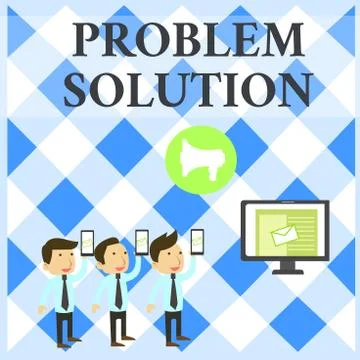 Text sign showing Problem Solution. Conceptual photo solving consists of using Stock Illustration