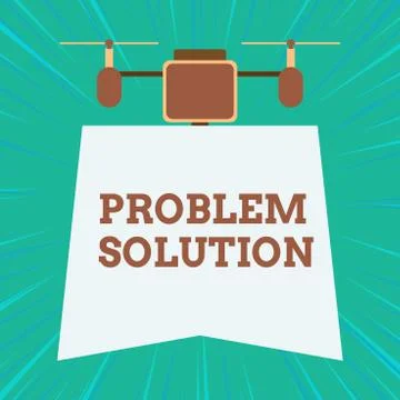 Text sign showing Problem Solution. Conceptual photo solving consists of using Stock Illustration