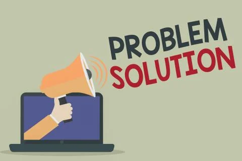 Text sign showing Problem Solution. Conceptual photo solving consists of using Stock Illustration