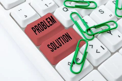 Text sign showing Problem Solution. Business approach solving consists of using Foto stock