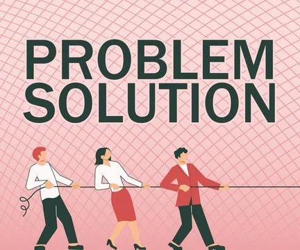 Text sign showing Problem Solutionsolving consists of using generic methods in Illustrazione stock