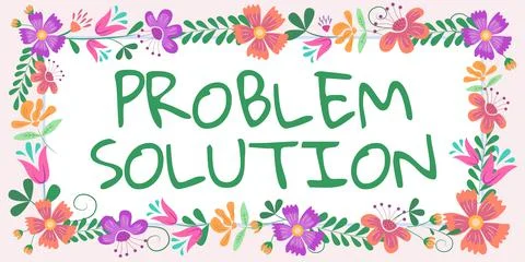 Text sign showing Problem Solutionsolving consists of using generic methods in Illustrazione stock