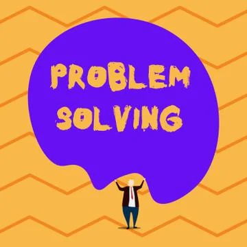 Text sign showing Problem Solving. Conceptual photo process of finding solutions Illustrazione stock