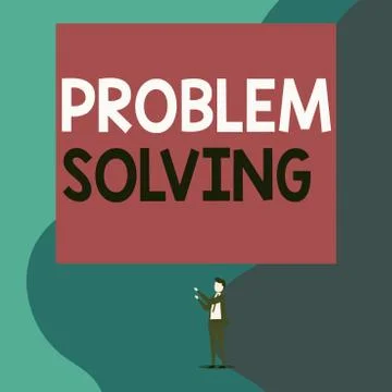 Text sign showing Problem Solving. Conceptual photo process of finding solutions Illustrazione stock