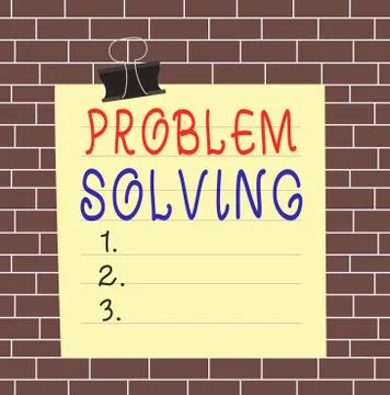Text sign showing Problem Solving. Conceptual photo process of finding solutions Illustrazione stock