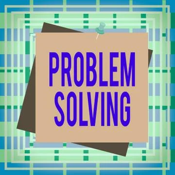 Text sign showing Problem Solving. Conceptual photo process of finding solutions Illustrazione stock