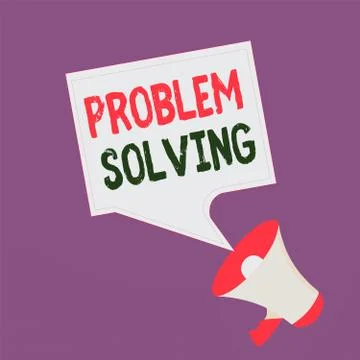 Text sign showing Problem Solving. Conceptual photo process of finding solutions Illustrazione stock