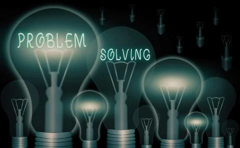 Text sign showing Problem Solving. Conceptual photo having a good capability of 스톡 일러스트