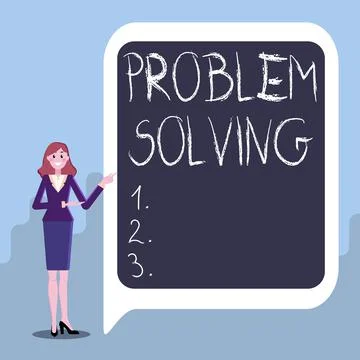Text sign showing Problem Solving. Word for process of finding solutions to 스톡 일러스트
