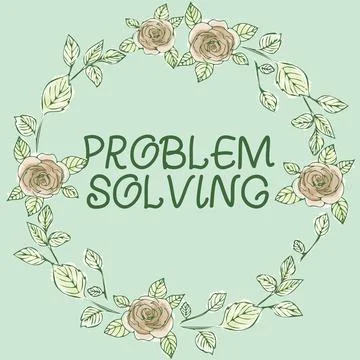 Text sign showing Problem Solving. Conceptual photo to find an answer or means Illustrazione stock