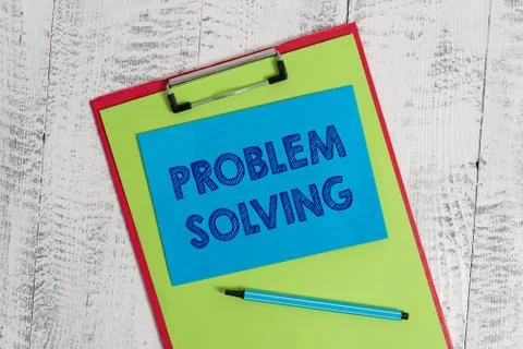 Text sign showing Problem Solving. Conceptual photo process of finding solutions Foto stock
