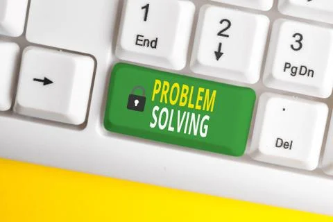 Text sign showing Problem Solving. Conceptual photo process of finding solutions Stock Photos