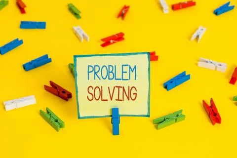 Text sign showing Problem Solving. Conceptual photo process of finding solutions Foto stock