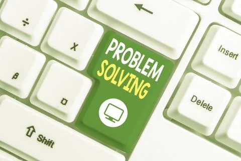 Text sign showing Problem Solving. Conceptual photo process of finding solutions Stock Photos