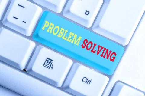 Text sign showing Problem Solving. Conceptual photo process of finding solutions Foto stock