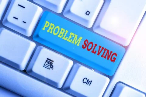 Text sign showing Problem Solving. Conceptual photo process of finding solutions Stock Photos