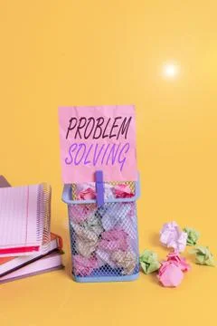Text sign showing Problem Solving. Conceptual photo process of finding solutions Stock Photos
