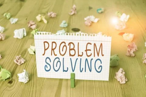 Text sign showing Problem Solving. Conceptual photo process of finding solutions Foto stock